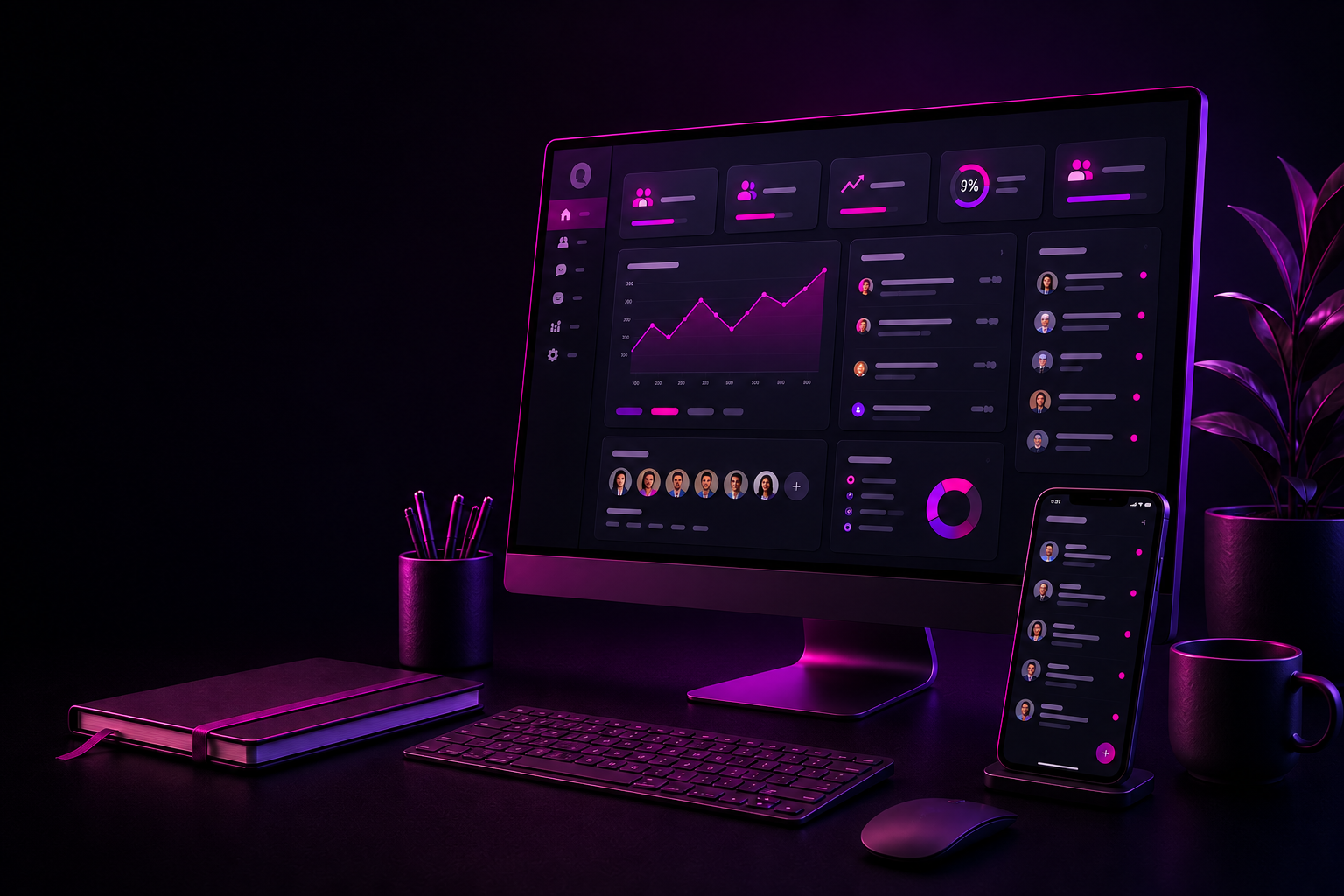Community management dashboard and member conversations